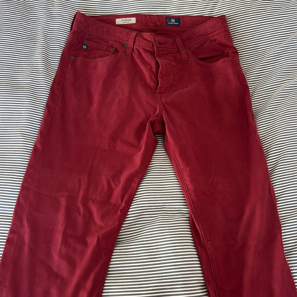 AG Adriano Goldschmied red pants 31x34